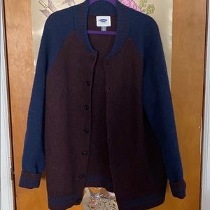 Navy blue and Maroon cardigan!